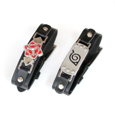 China CLASSIC leather kaleidoscope of retro Naruto Akiba writing wheel eye punk bracelet for sale