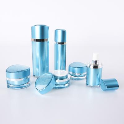 China Top Quality Best Price Skin Care Cream Cosmetics Containers Acrylic Bottle And Cream Jar for sale