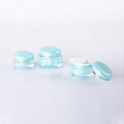 China Crystal Clear Plastic Cosmetic Acrylic Jar Of Skin Care Cream 5g 15g 30g 50g for sale