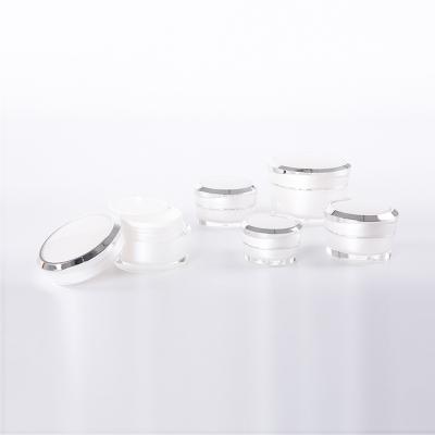 China Skin Care Factory Price Double Wall Cream Containers Can Clear Cosmetic Acrylic Packaging Jar 50g for sale