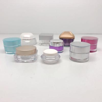 China Small 3g and 5g jar, cream jar, mini cream DOUBLE WALL sample acrylic jar for sale