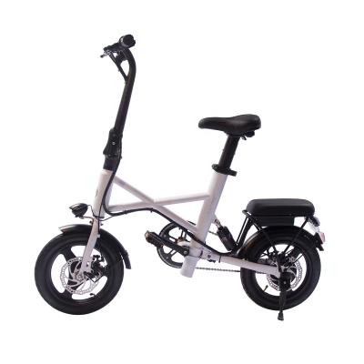 China New Arrivals 14inch Wheel Carbon Steel Folding E Bike 36V/7.5Ah Two Seat Electric Bicycle 350W High Power City Electric Bike for sale