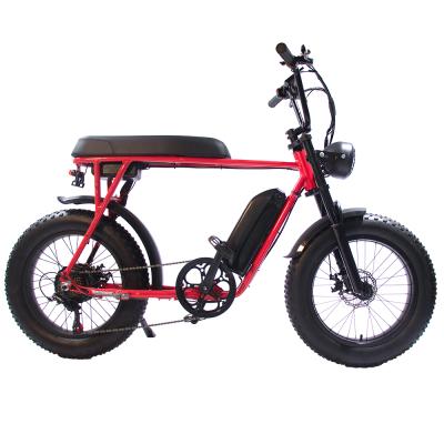 China 6061 aluminum alloy 20x4.0inch 48V 500W vintage long seat long tire super fat ebike 73 electric bike for sale