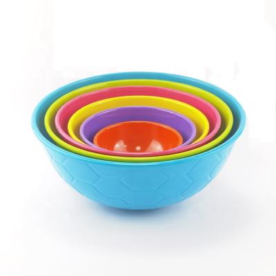 China Sustainable Set Of 6 PCS Customized Color Melamine Plastic Salad Bowl Set With Lid for sale