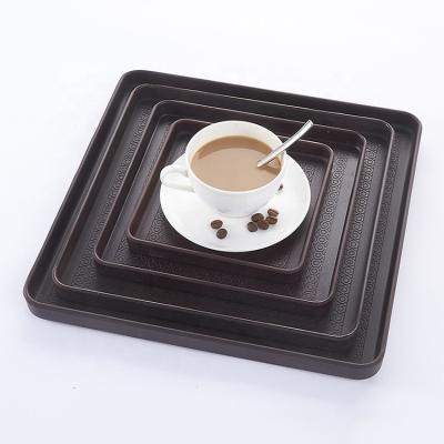 China Serving And Afternoon Tea Fashion Eco-friendly Tableware Tray Set Square Melamine Tray for sale