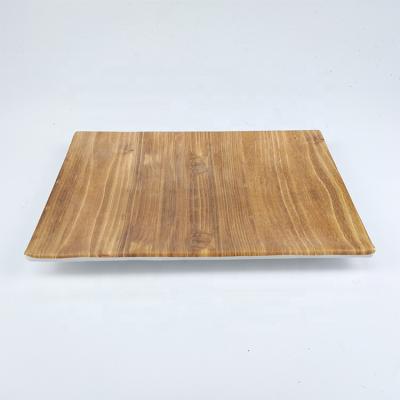 China Wood Grain Series Tableware Wood Effect Melamine Eco - Friendly Tray for sale