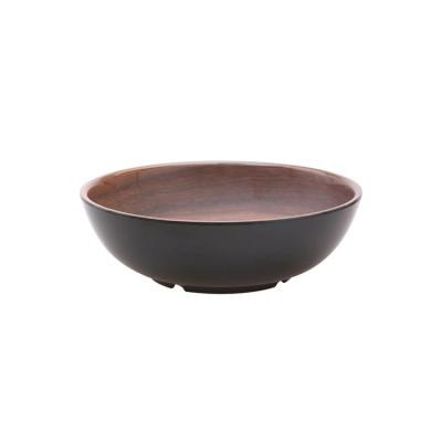 China Viable Series Wooden Tableware Grain Printing Melamine Wood Salad Bowl for sale