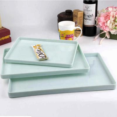 China Eco-Friendly Set FO 3 Pieces Logo Print Restaurant Sevice Wedding Melamine Used Hotel Party Custom Amenity Plastic Tray for sale