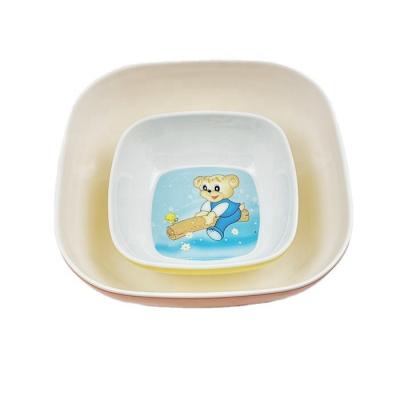 China Sustainable Fruit Salad Bowl Unbreakable Melamine Square Bowl For Mixing for sale