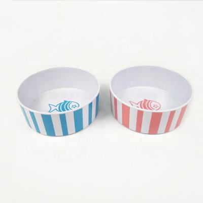 China Logo Print Plastic Melamine Food and Water Custom Wholesale Viable Cat Feeding Bowl for sale