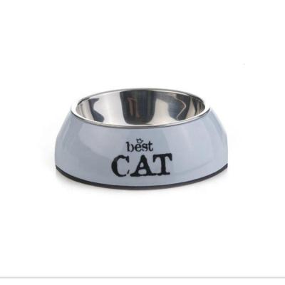 China Sustainable Anti Slip Custom Printed Melamine Cat Bowl for sale