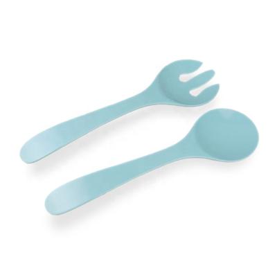 China Sustainable 2 PCS Customize Printed Melamine Salad Spoon And Fork Set for sale