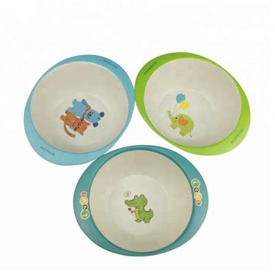 China Minimalist Cute Design Melamine Fiber Bamboo Baby Bowl Kids Bowl for sale