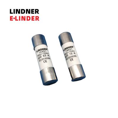 China LINDNER Cylindrical Class 500V gG Link 14*51mm LOW VOLTAGE Fuse AC 2A-50A LINDNER Low Voltage for sale