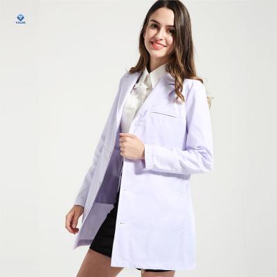 China Factory Medical Professional Design Custom Unform Doctors Clothes With Long Sleeve White Coat for sale