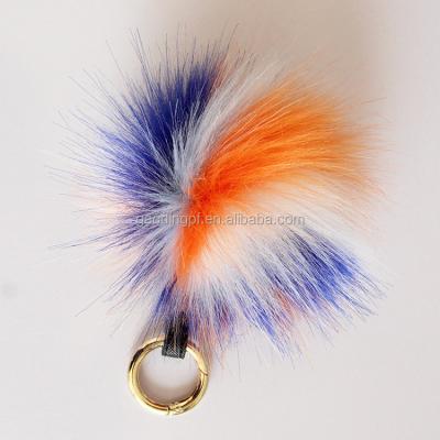 China China Supplier Wholesale Colored Ball Decoration Fox Fur Key Chain / Faux Fur Pom Pom for sale