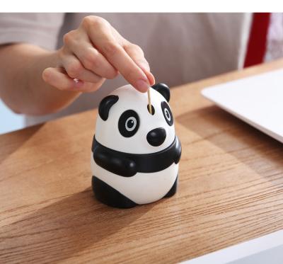 China High Quality Viable Box Plastic Press Toothpick Panda Shape Animal Wheat Straw Automatic Kitchen Restaurant Holder For Home Restaurant for sale