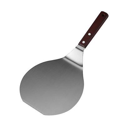 China Oven Accessories Pizza Viable Round Cutter Shovel Skin Transfer Pizza Cooking Stainless Steel Wooden Handle for sale