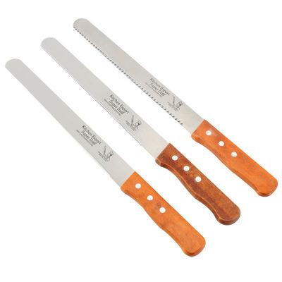 China Durable Wooden Handle Stainless Steel Serrated Knife Bread Toast Slicing Knives Harden Tools Slicer Kitchen Accessories Cutter for sale