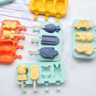 China Viable Silicone Cardboard Ice Cream Mold Decorating Cake Reusable Heart DIY Lollipop Heavy Duty Cute Animal Baking Mold for sale