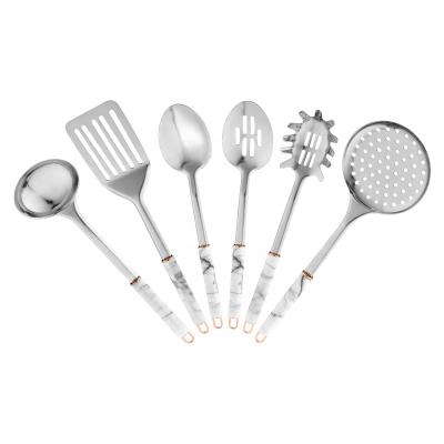 China Hot Sustainable Kitchen Accessories Stainless Steel Kitchen Marble Utensils Sets Household Kitchen Wares for sale