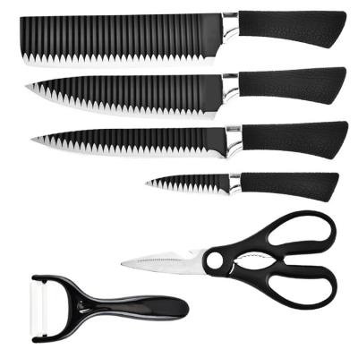 China Viable Wholesale Premium Quality 6 - Pcs Stainless Steel Kitchen Knives With Stand Kitchen Knife Set for sale