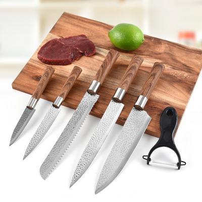 China High Quality Sustainable Hot Selling 6 Piece Non-Stick Knife Set Kitchens And Peeler Kitchen Knife for sale