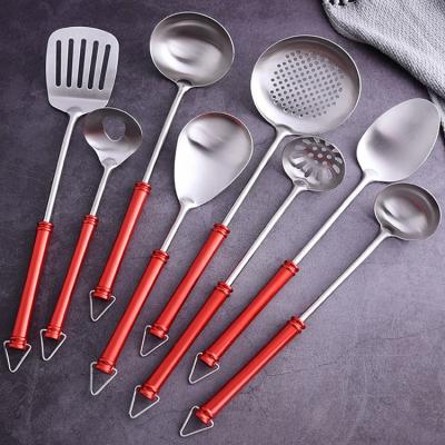 China WORTHBUY Kitchen Utensils 304 Stainless Steel Spatula Shovel Pocket Kitchen Tableware Viable Cookware Set for sale