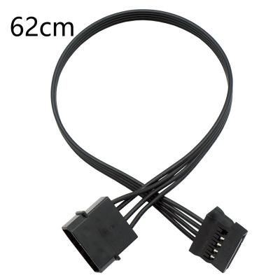 China 62cm Tinned Copper Power Port D Terminal 4 Pin To SATA Serial Port Hard Disk Drive IDE Cable Linear for sale