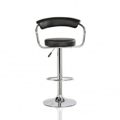 China Anji High Quality Modern Leather PU Metal Swivel Bar Stools Bar Stool Seat for sale