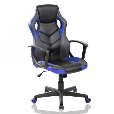 China (Size)Adjustable Multifunctional Cheap Blue Premium Leather Computer Gaming Chair Swivel for sale