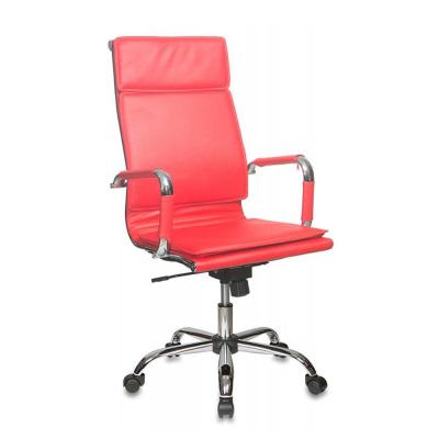 China Officechair Silla Oficina Red PU Rotating Office Ergonomic Chair Leather Boss for sale