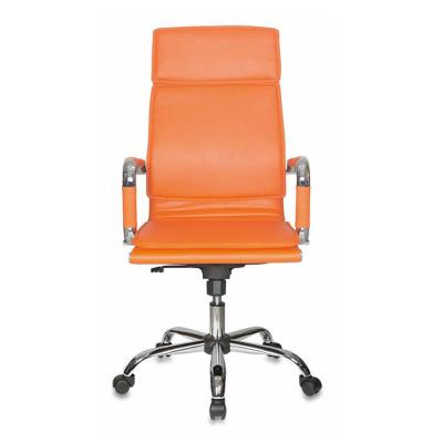 China High Quality Orange Manager Executive Chair Rotation PU Leather Ergonomic Office Chairs for sale