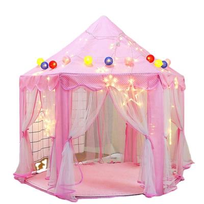 China Easy Foldable Kids Play Tent Wholesale Big Blue Pink Hexagon Kids Castle Children Toy Play Tent for sale