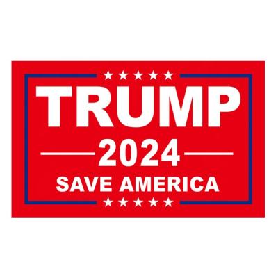 China Election Good Quality 3*5ft Polyester Red Color Save America Trump 2024 Silk Printing Flag For Election for sale