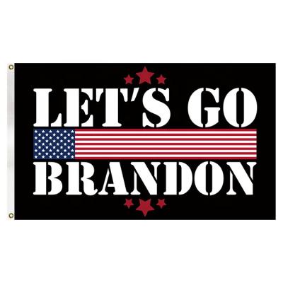 China Election Factory Direct Sale 3*5ft Polyester Silk Printing Blue Color Let Us Go Brandon Trump Flag For Election for sale