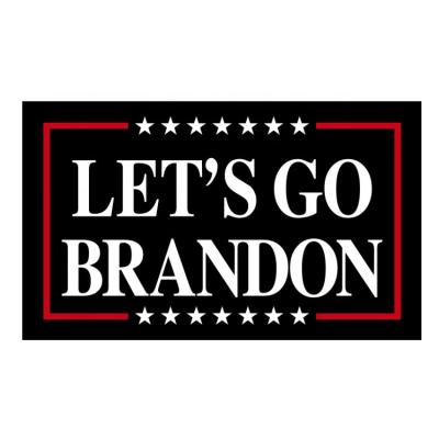 China Election New Style 3*5ft Polyester Silk Printing Black Color Let Us Go Brandon Trump Flag For Election for sale