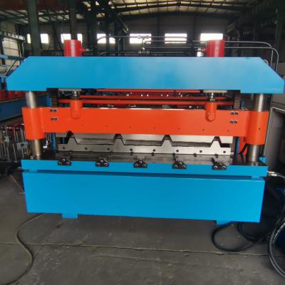 China Tr4 Tr5 Tr6 Roof Roll Forming Machine PLC Control System Cr12 Material de rolamento à venda