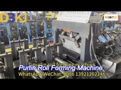 100-300mm C And Z Purlin Roll Forming Machine 14 Stations 15KW