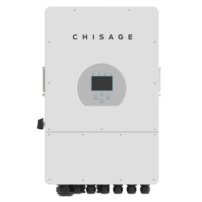 China IP65 6kw three phase hybrid solar inverter can parallel for on/off-grid operation with low voltage battery 422W*699.3H*279D for sale