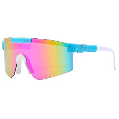 China Outdoor Sports Men Cycling Sunglasses Colorful UV400 Outdoor Sport Glass Blocking Sunglasses Bikes Windproof Sunglasses for sale