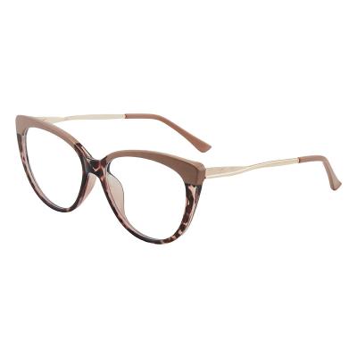 China For Reading Glasses Fashion Retro TR90+ Metal Cat Eye Frame Anti Radiation Glass Anti Blue Light Glasses Cat Eye Blue Light Blocking Glasses for sale