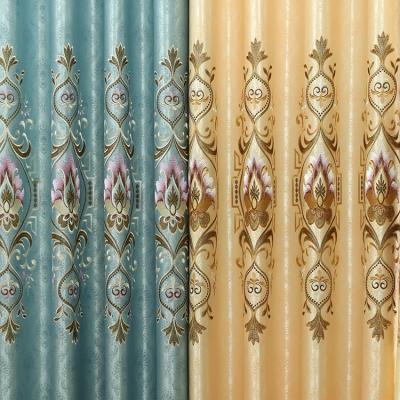 China Blackout 100% Polyester Embroidery Upholstery Fabric Curtain For Living Room Embroidery Finished Fabric for sale