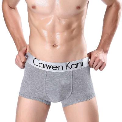 China Custom Logo Antibacterial Your Own Brand Underwear Sexy Young Men Cotton Boxer Briefs Organic for sale