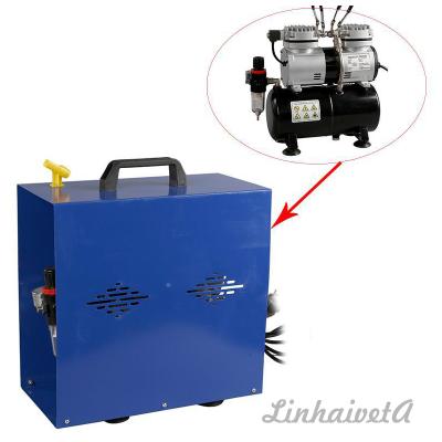 China LinhaivetA Oil Free Mini Piston Air Compressor Airbrush Gun Lower Noise Pump for sale