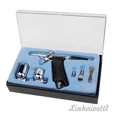 China Double-action Trigger Air-Paint LinhaivetA Cake Airbrush Kit Airbrush Gun Tattoo Painting Machine For Models for sale