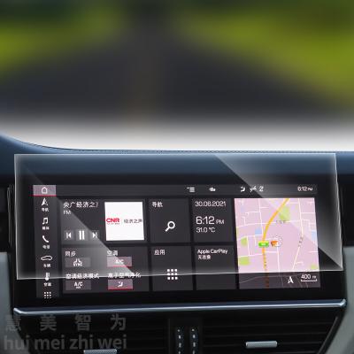 China Car navigation screen tempered film 9H hardness navigation touch screen steel screen tempered film for Porsche Cayenne 2020 for sale