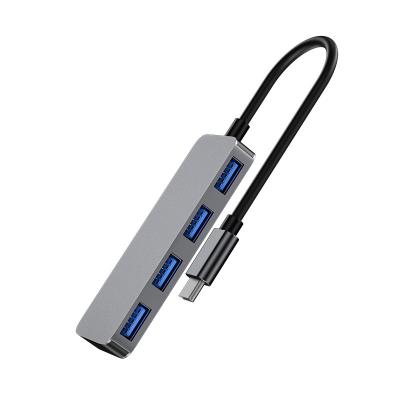 China High Level Laptop Aluminum Alloy USB C 4 to 5Gbps Ports USB 3.0 Data Transfer Hub Adapter for Macbook Pro 2021 for sale