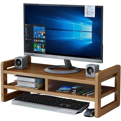 China Eco - Friendly Bamboo Tablet Stand Desktop Computer Stand Computer Height Desk Support for sale