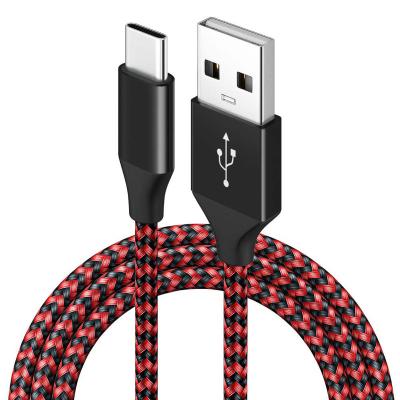 China Mobile Phone 3FT 6FT 10FT Type c Fast Charging 3A Cable 1M 2M 3M Nylon USB Data Cable For Samsung S20 S10 for sale